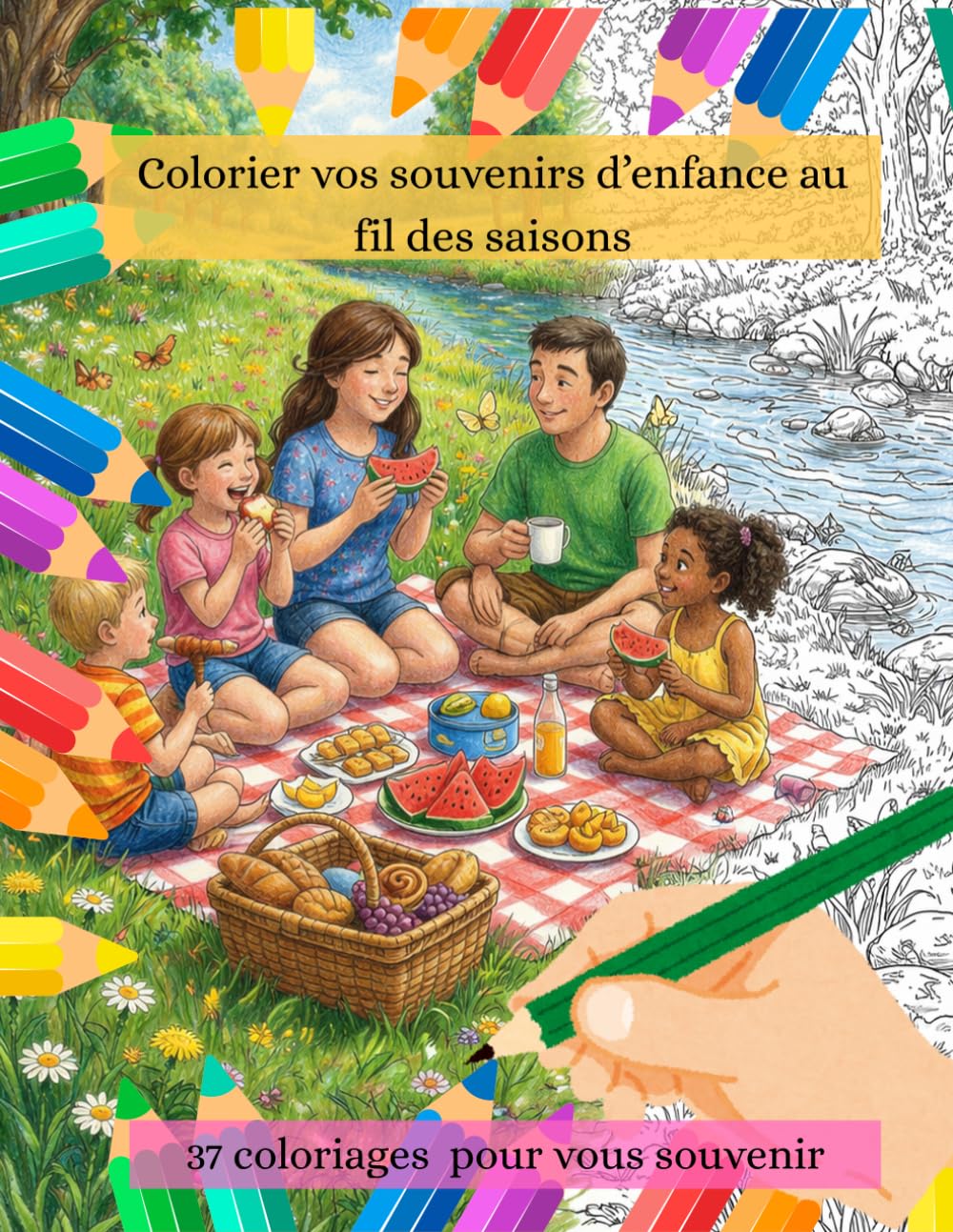 Colorier vos souvenirs d'enfance au fil des saisons.: Coloriage créatif à travers les saisons : revivez vos plus beaux souvenirs d'enfance.