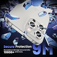Vista 5 de Tensea Protector de Lente de Cámara Compatible para iPhone 17 Pro Max/17 Pro/15 Pro Max/15 Pro/16 Pro Max/16 Pro/14 Pro Max/14 Pro, Cubierta