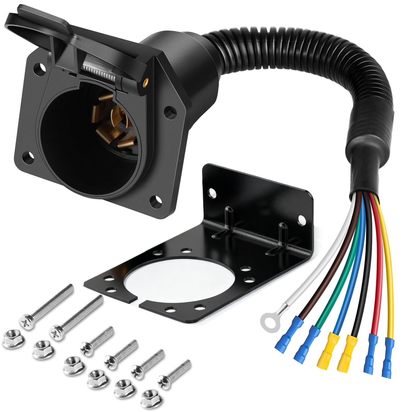 SWWLXH Premium 7 Pin Trailer Connector - trailer accessories | Mubboo