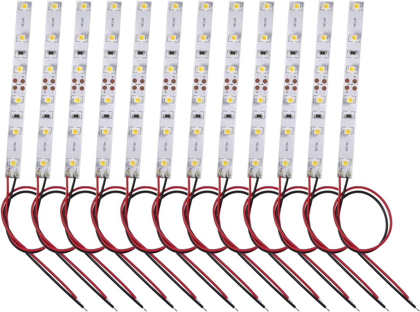 YIXISI 10 Pièces 200mm Pré Câblées LED SMD, Modélisme, 2335 SMD, 12-18V Bandes, Blanc YIXISI 10 Pièces 200mm Pré Câblées LED SMD, Modélisme, 2335 SMD, 12-18V Bandes, Blanc