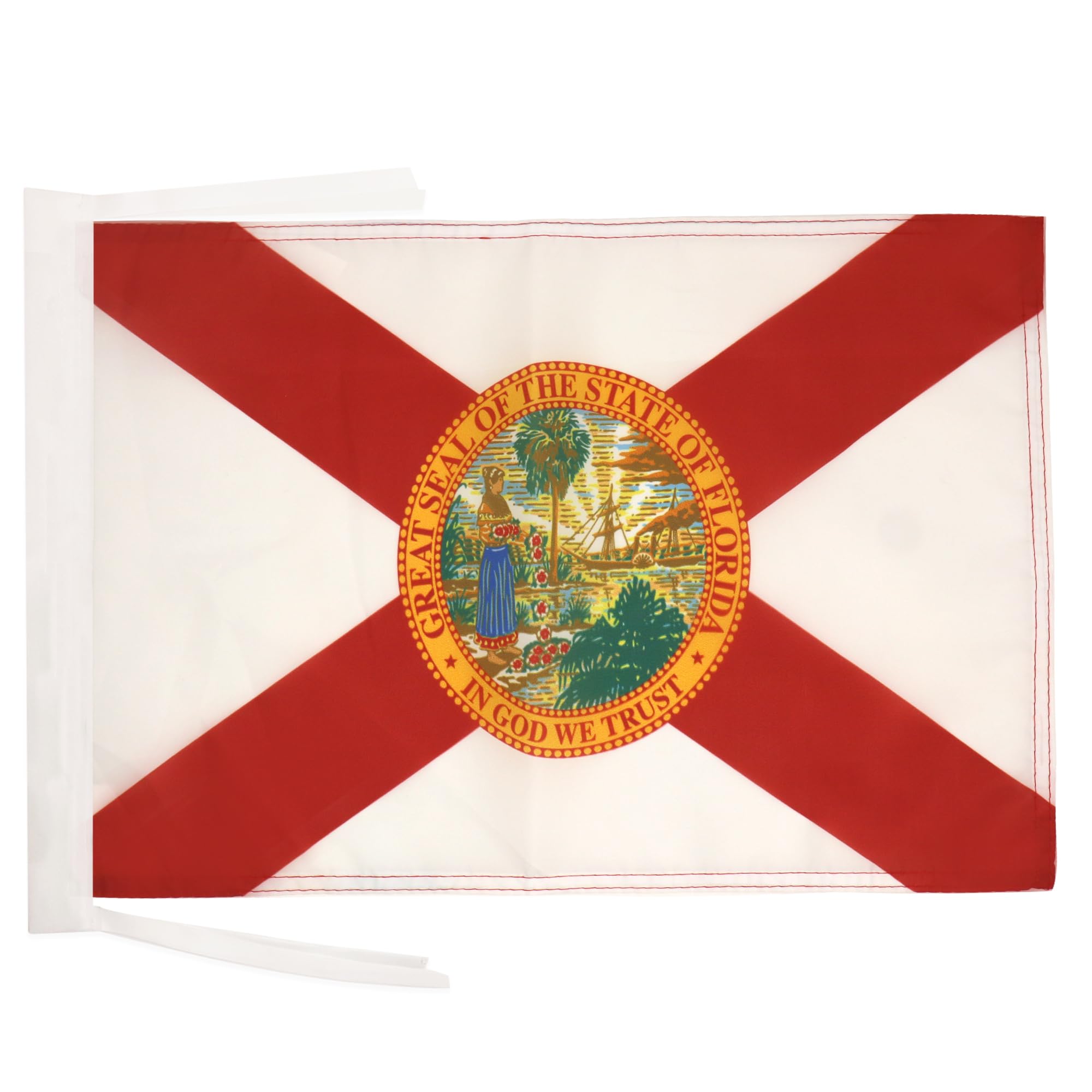 AZ FLAG, Florida Flag, 18'' x 12'', 100% Polyester US state of Floride Small Banner with Two Cords, Fade Resistant