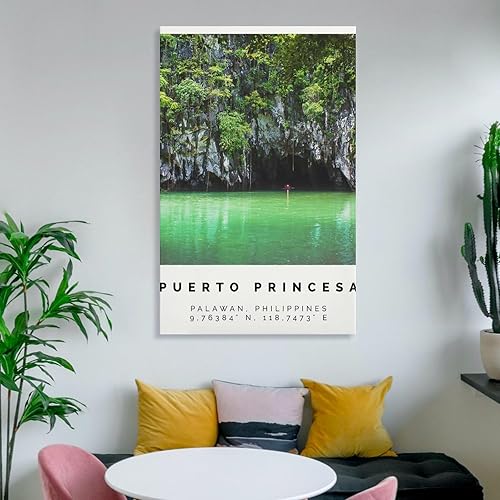 Miniatura 6 de Póster de Puerto Princesa, impresión colorida, arte de pared de Puerto Princesa, decoración de fotos de Puerto Princesa, póster de arte en lienzo