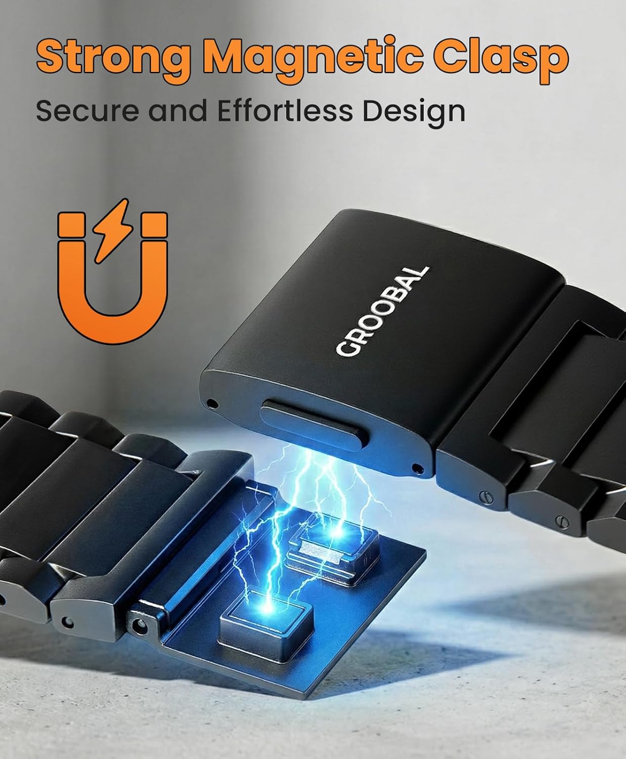 Titanium Band for Apple Watch Ultra 3/2/1 49mm & Series 11/10 46mm, Grade 5 Titanium Apple Watch Ultra Band for Men with Magnetic Clasp, Durable DLC Scratch Resistant Metal Ultra 3 Watch Band - Image 4