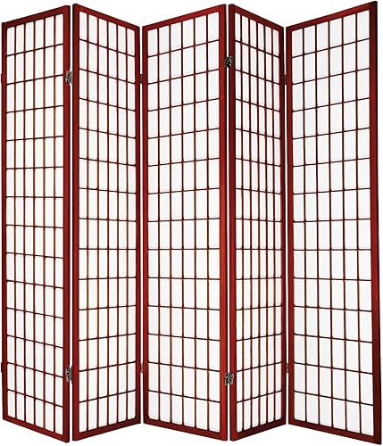 Miniatura 30 de Legacy Decor - Separador de habitación, de e 3, 4, 6, 5, 8 paneles de habitación, estilo Shoji, de 6 pies alto, Madera, Blanco Blanco,Negro