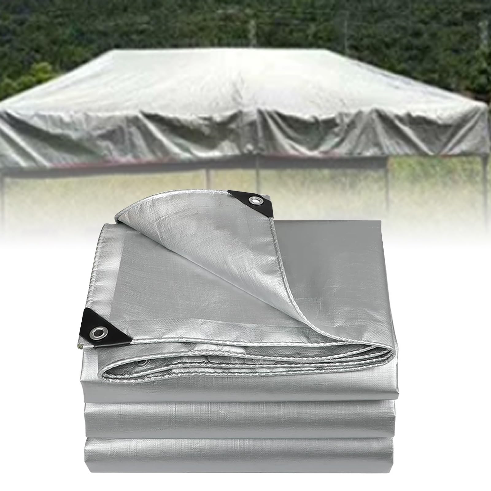 Heavy-duty Roof Tarpaulin,UV-resistant Rain Cover,Waterproof And Sun-blocking,Tear-resistant,Ideal For Plant Greenhouses,balconies,gardens,and Pet Cage Canopies(2x4m/6.6x13.1ft)