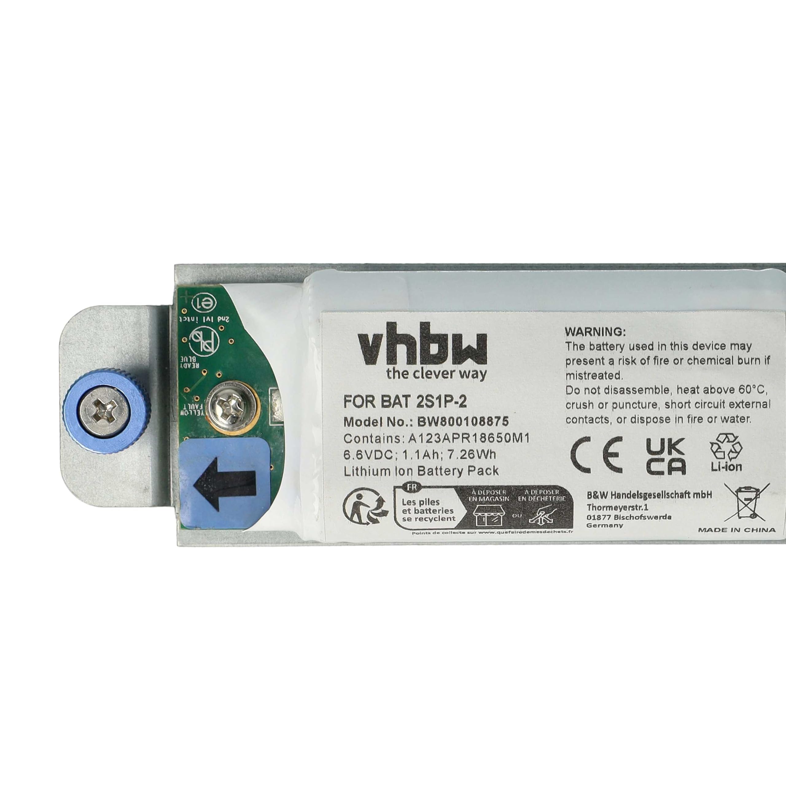 vhbw 1x batteria sostituisce 0D668J, 69Y2927, 69Y2926, D668J, BAT 2S1P-2, BAT-2S1P per notebook (1100mAh, 6,6V, Li-Ion)