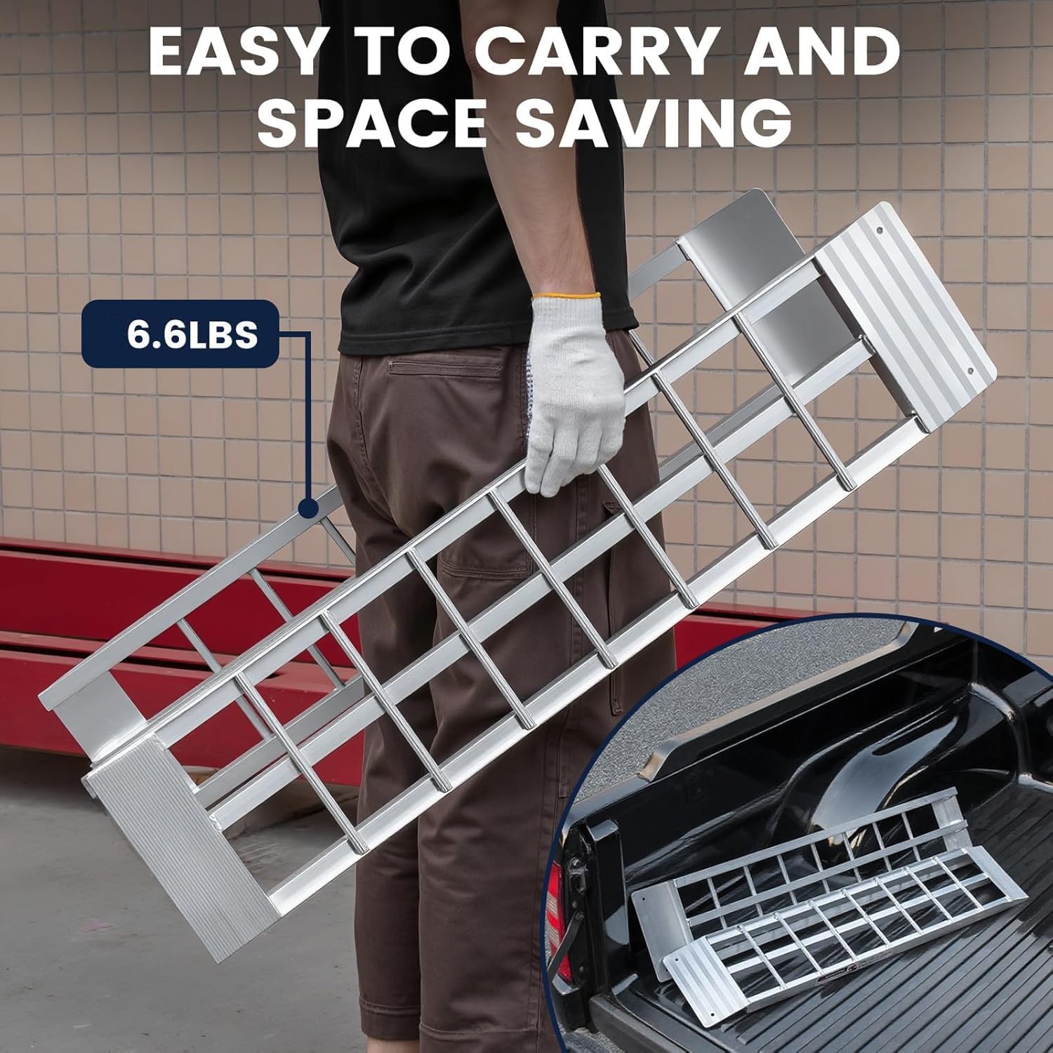 Aluminum Shed Ramps 36x 8 inch Dual Mower Ramps 1500 Lbs Capacity for Garage Shed Storage, Bike Motorcycle Lawn Mower Snow Blower Loading Ramps