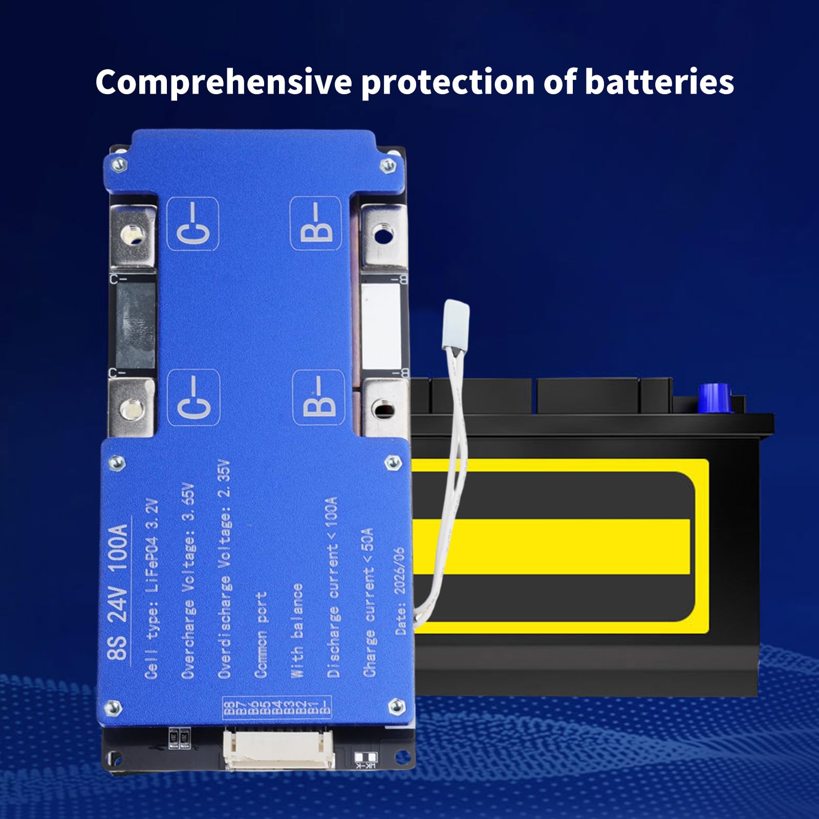 Scheda di gestione della batteria 8S LiFePO4 24V 100A con TOLL