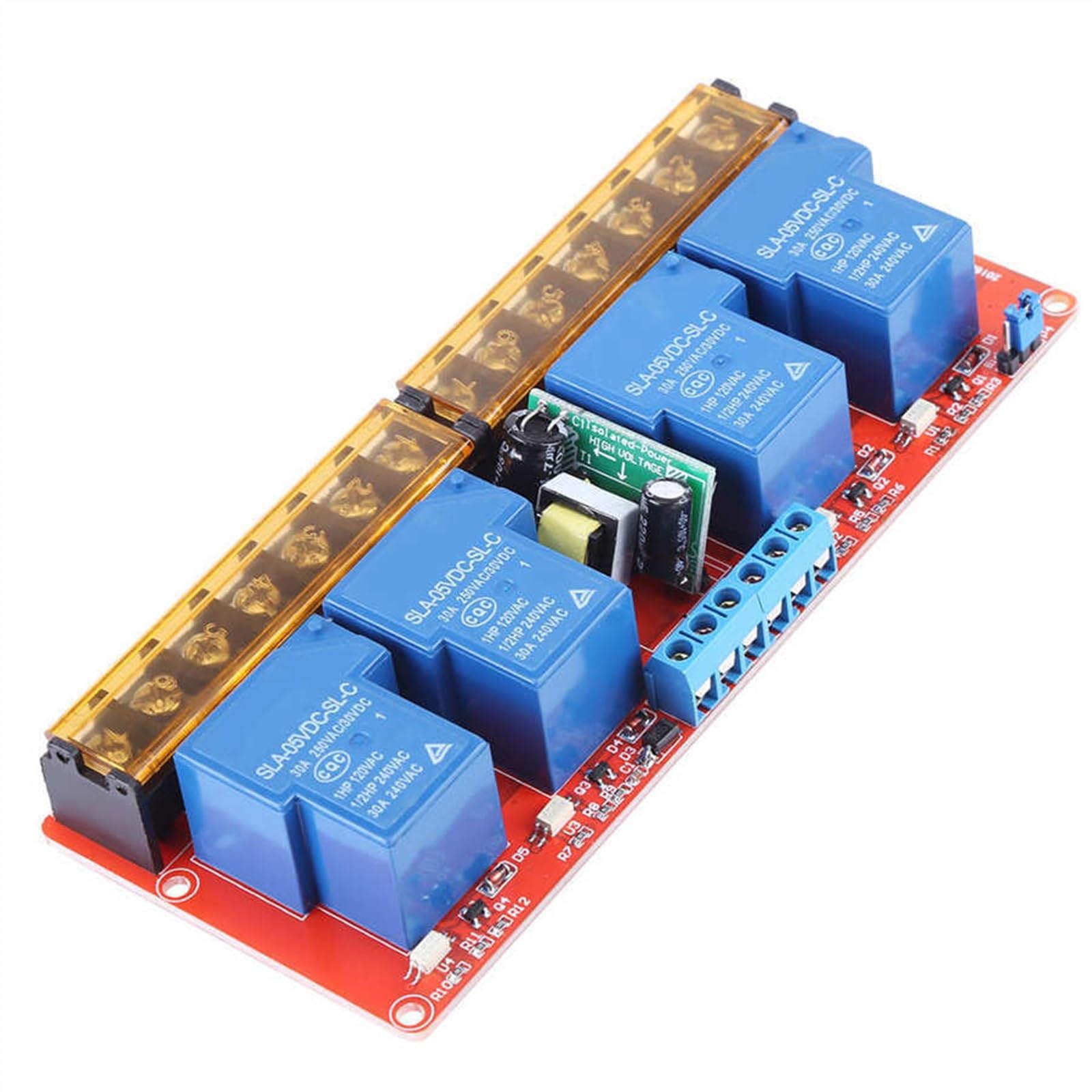 Modulo relè CA 100-250 V 30 A Modulo trigger livello alto basso relè a 4 canali
