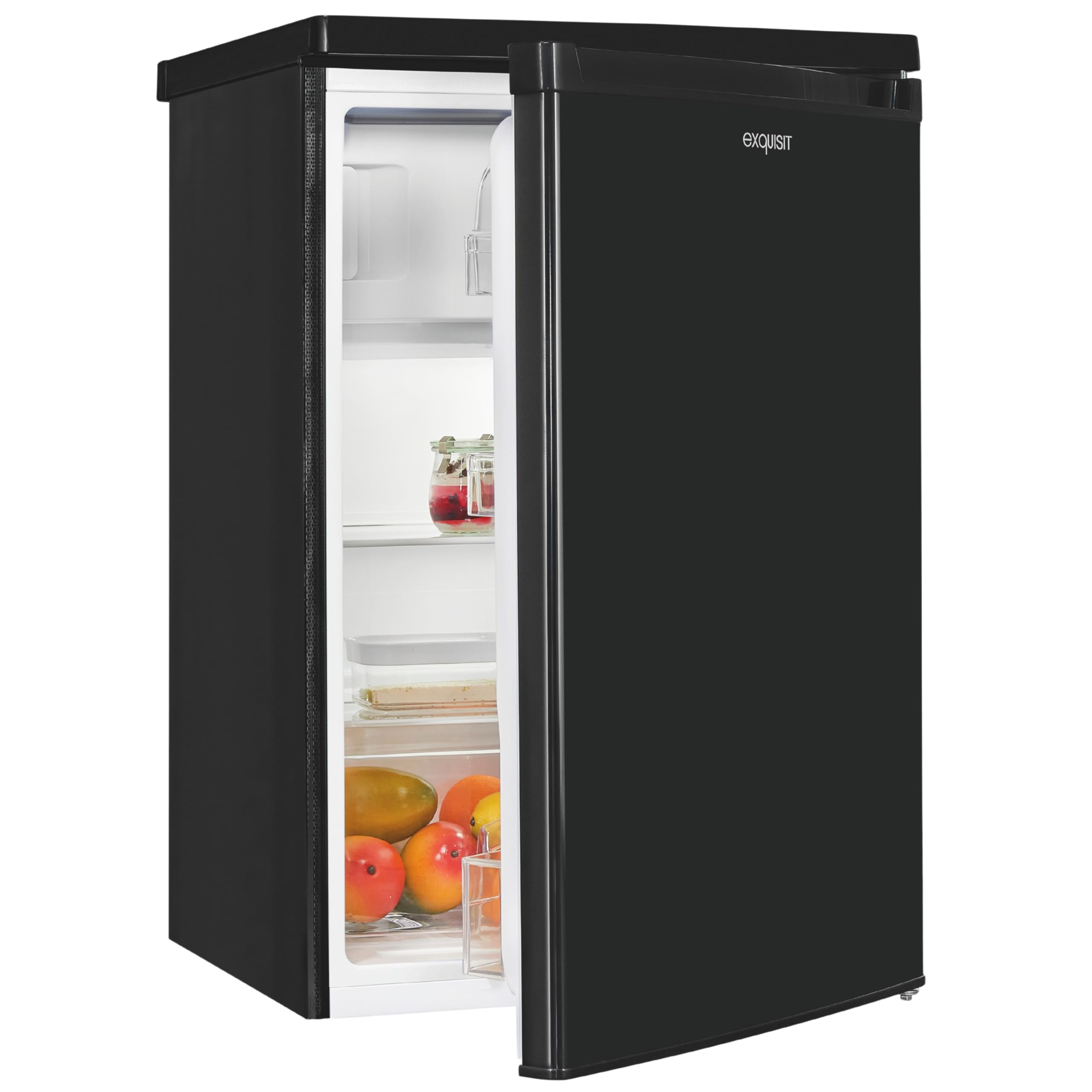 Exquisit Frigorífico con freezer, 109 L, 85 cm, color negro