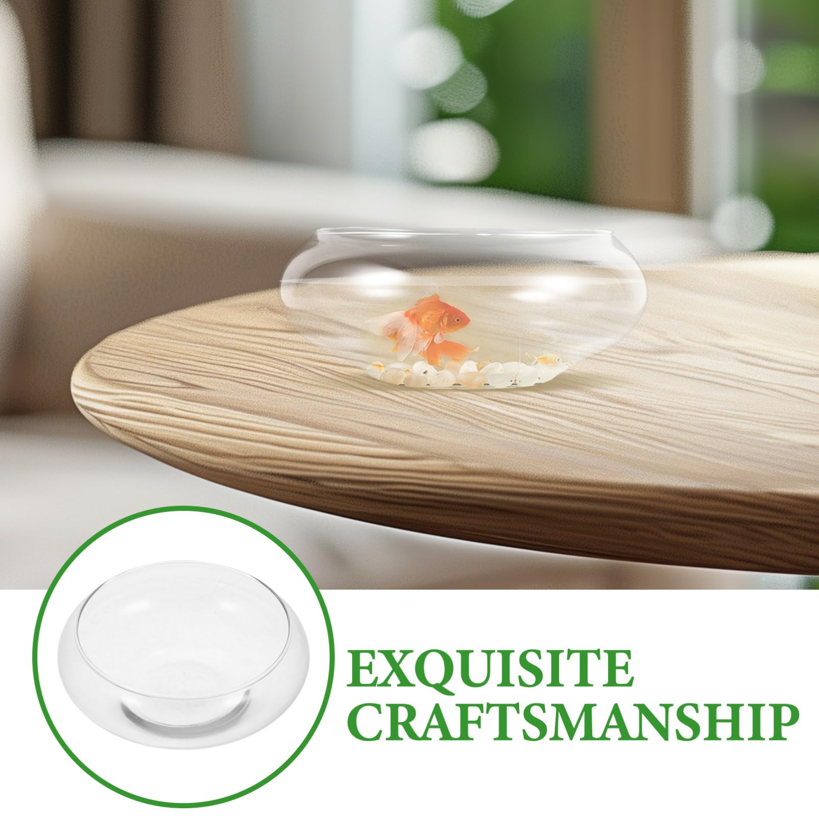 Veemoon Vase Transparent pour Plantes Aquarium Rond pour Décoration Intérieure Terrarium Et De Table Bocal à Et Plantes Hydroponiques