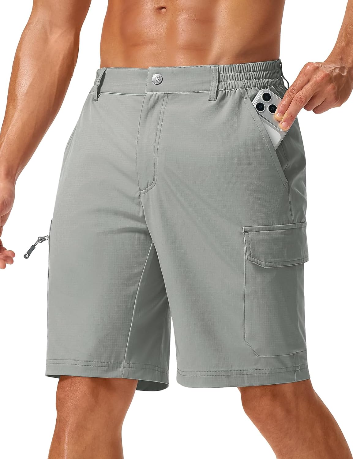 TBMPOY Men's Hiking Cargo Shorts 9" Water Resistant Lightweight Outdoor Casual Shorts for Golf Fishing with 5 Pockets