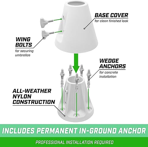 Miniatura 3 de GoSports Juego de voleibol de piscina enterrada ELITE montado en la cubierta - cubierta permanente montada para piscinas enterradas