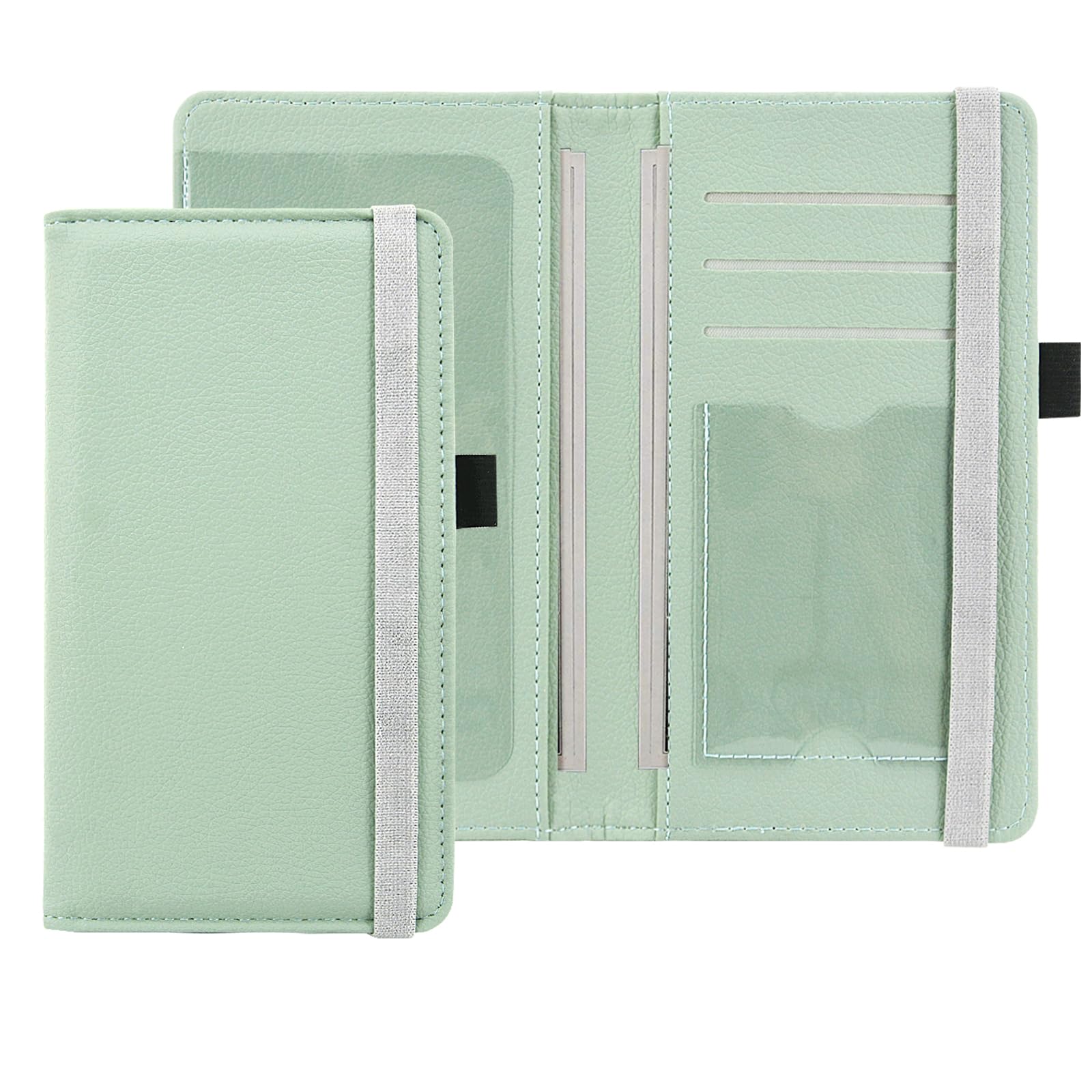 ACdream Checkbook Cover, Leather RFID Blocking Check Book Wallet, Protective Premium Business and Personal Duplicate Checks Holder, with Credit Card