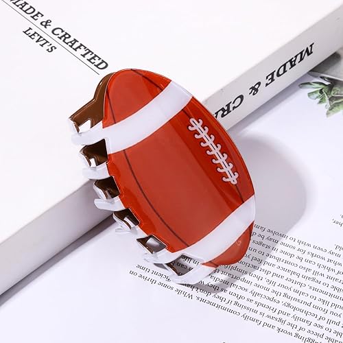 Miniatura 5 de Pinza para el cabello de fútbol y béisbol para mujer, pinzas para el cabello para el día del juego, lindas pinzas antideslizantes para el cabello