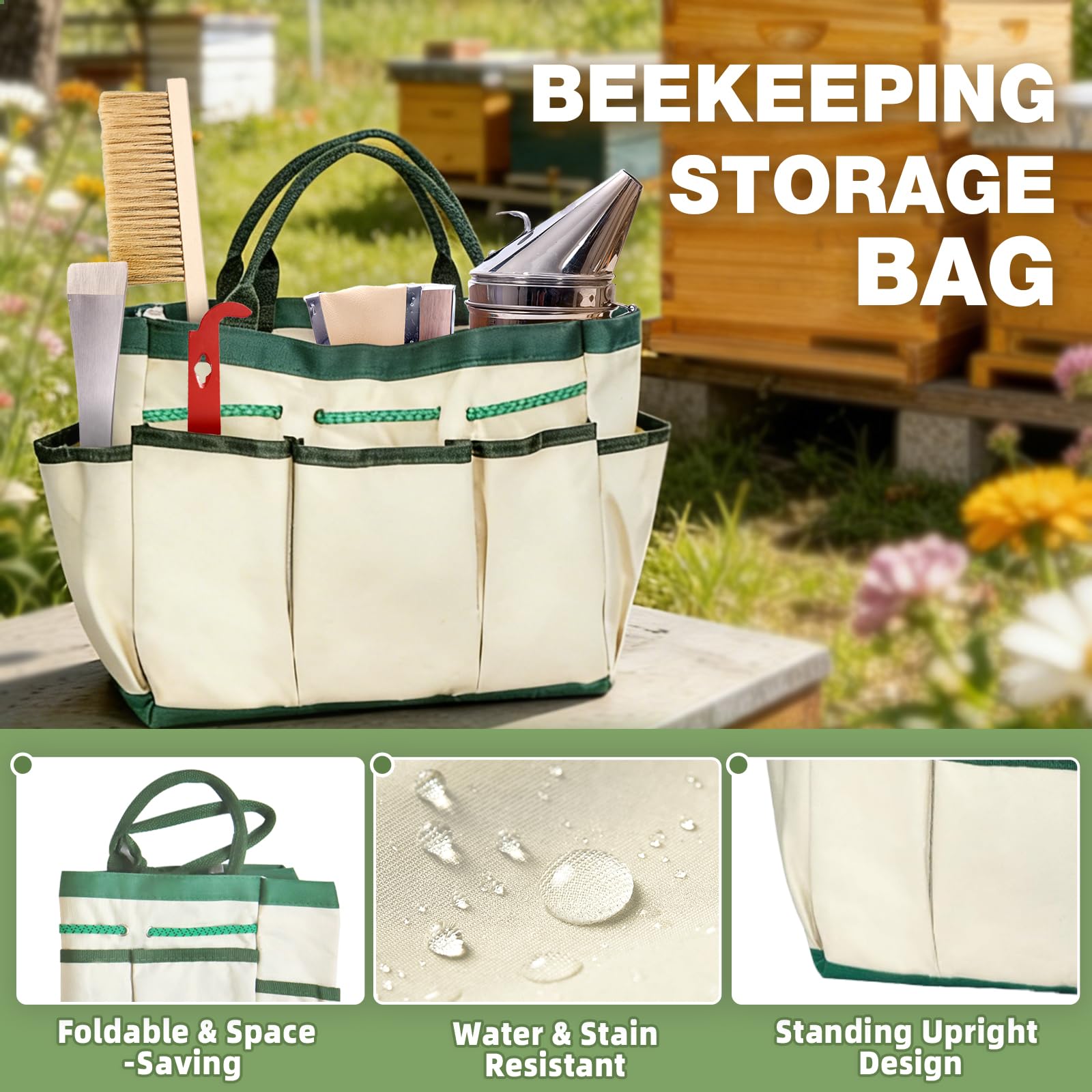 Beekeeping Supplies Bee Keeper Starting Kit 22 Pcs Beekeeping Tool Kit Bee Smoker Kit Including Beehive Tools,Uncapping Tool and Beekeeping Veil