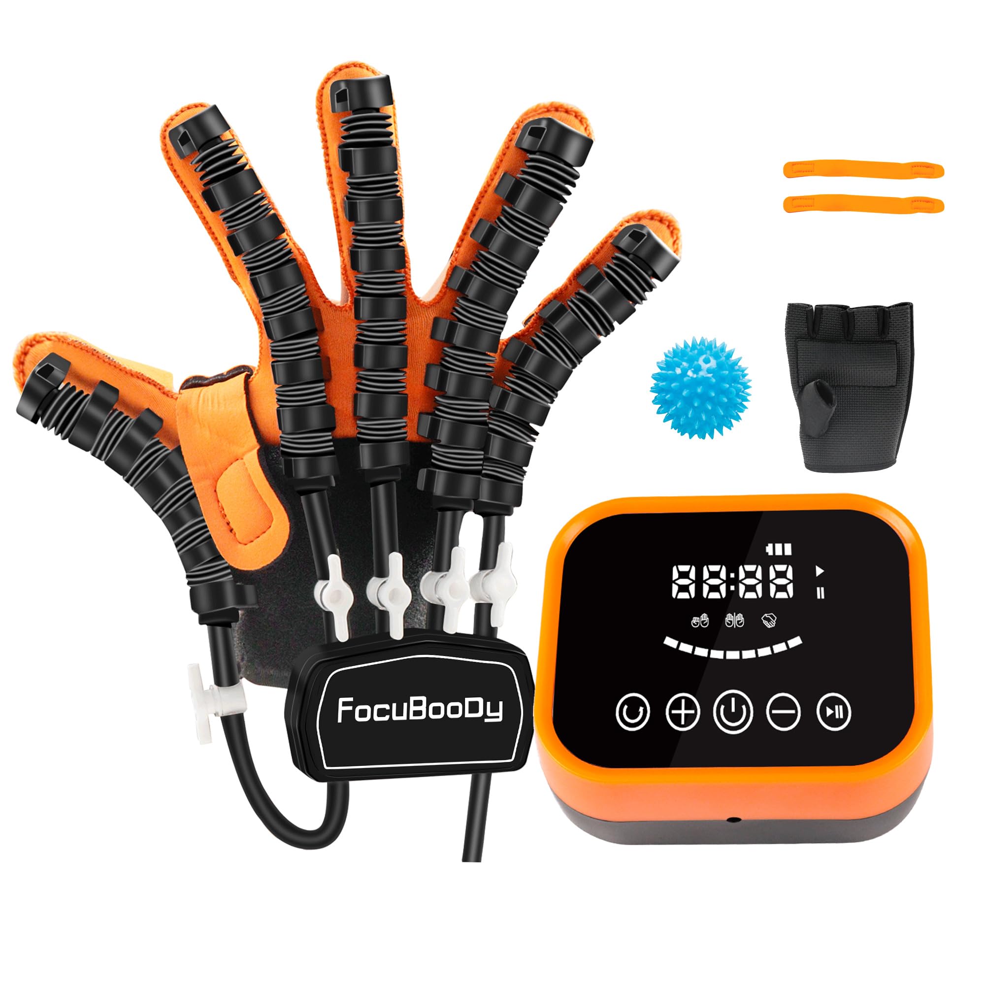 FocuBoody Rehabilitation Robot Gloves Equipment for Stroke Recovery, Hand Strength Exercise, and Adaptive Training Hemiplegic Finger with USB