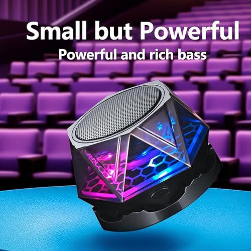 Miniatura 4 de Altavoz Bluetooth, altavoces Bluetooth portátiles con luces, graves mejorados, IPX7 impermeable, Bluetooth 5.3, tiempo de reproducción de 24 horas,