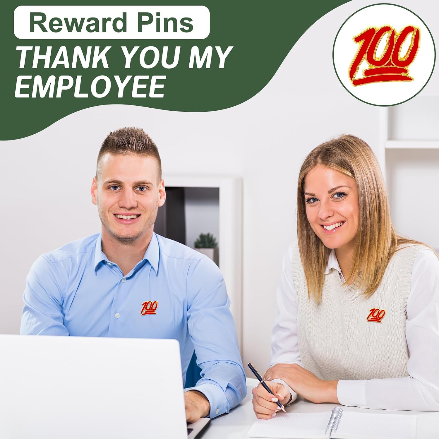 XunYee 100 Pcs 100 Shapes School Enamel Pins Employee Appreciate Reward Label Pins for Students Classroom Teacher Back to School Employees Gift