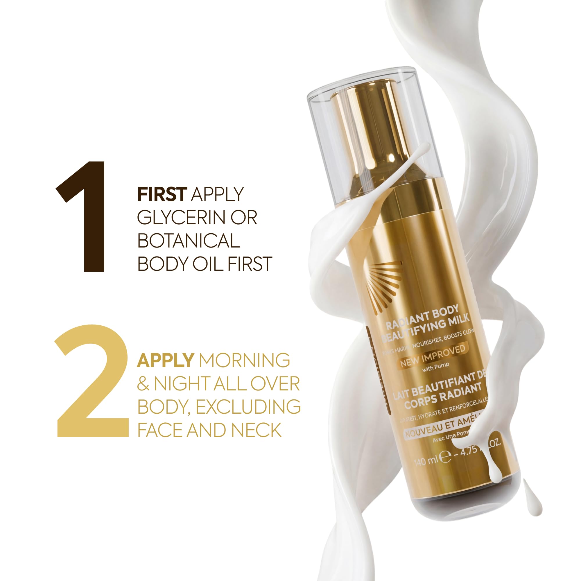 Makari Premium+ Body Brightening Beauty Milk (135 ml) | Anti-Aging-Körperlotion | Erweicht und glättet die Haut, hilft Verfärbungen und dunkle Flecken zu verringern, verbessert Leuchtkraft und