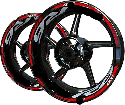 Wheel Stickers for Ya&maha for R6 Vinyl Wheel Sticker Motorcycle Rim Decal Set Decals