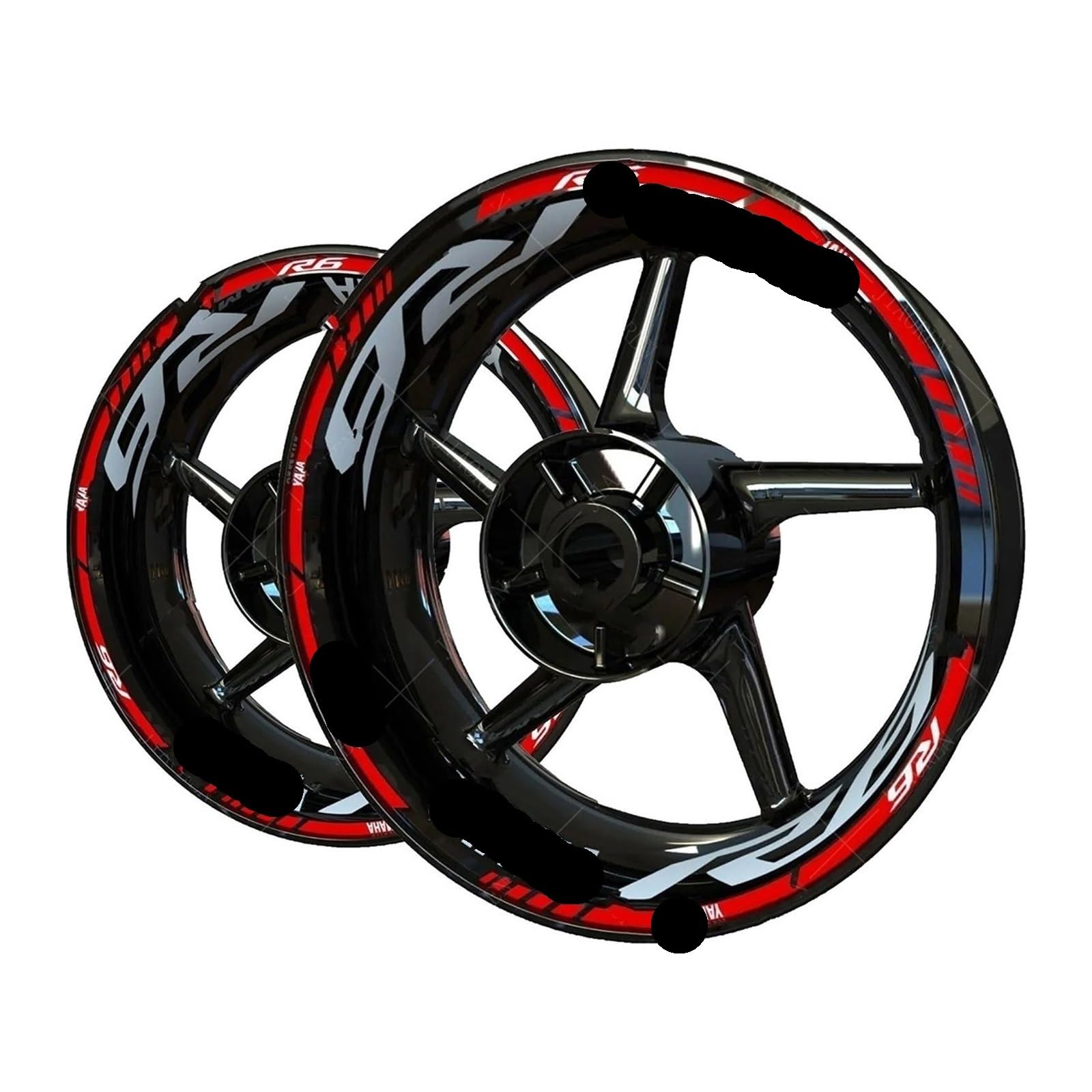 Pegatina llanta para Ya&maha para R6 Juego Calcomanías Vinilo Llantas Motocicleta Pegatinas de Rueda