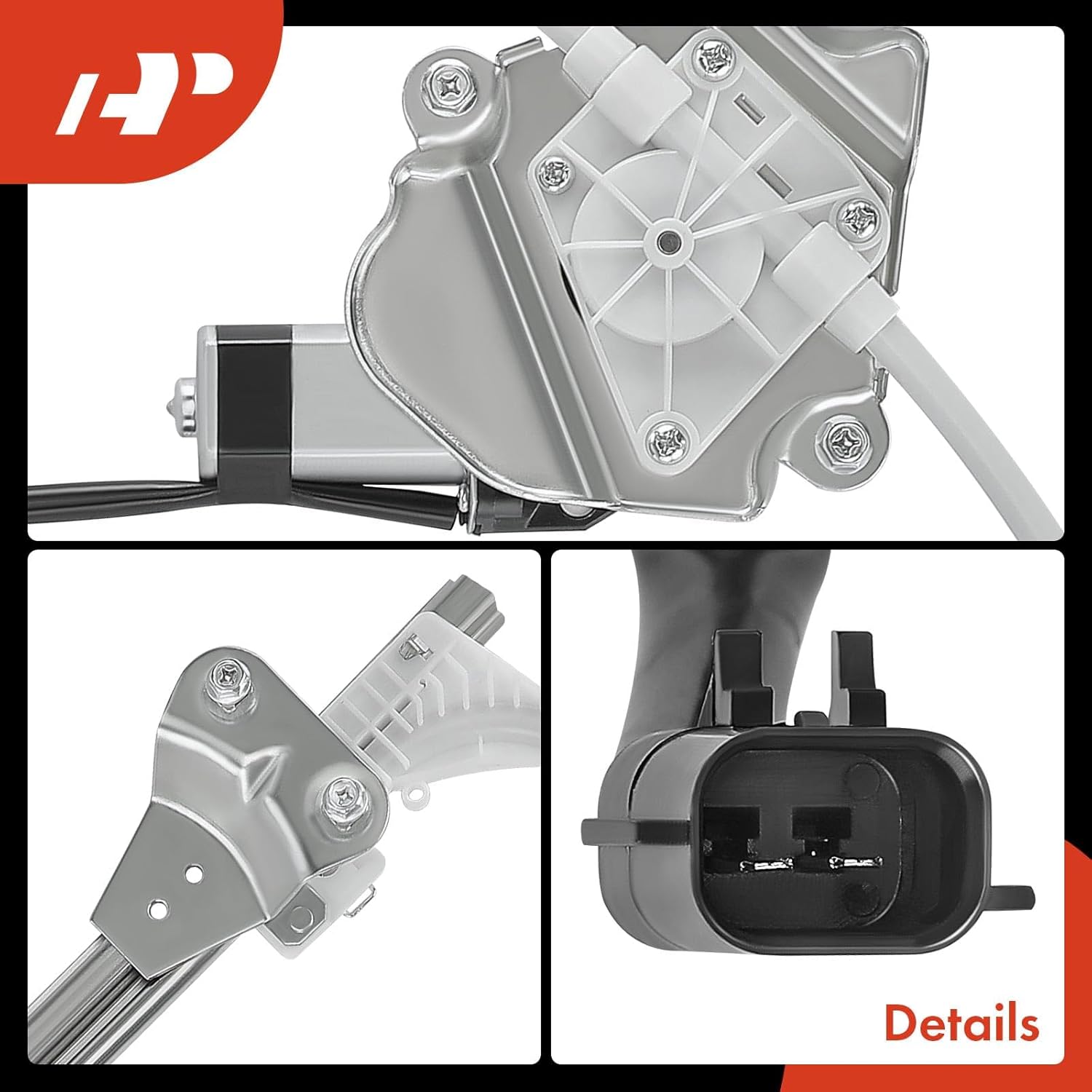 A-Premium Power Window Regulator with Motor Compatible with Jeep Liberty KJ Series 2002-2006 Rear Left Driver Side (Ball Stud Style Only)