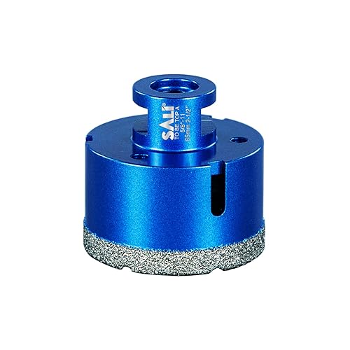 SALI Brocas de núcleo de diamante de 2-1/2 pulgadas (2.559 in), sierras de agujero soldadas al vacío con rosca 5/8-11 para azulejos de porcelana de