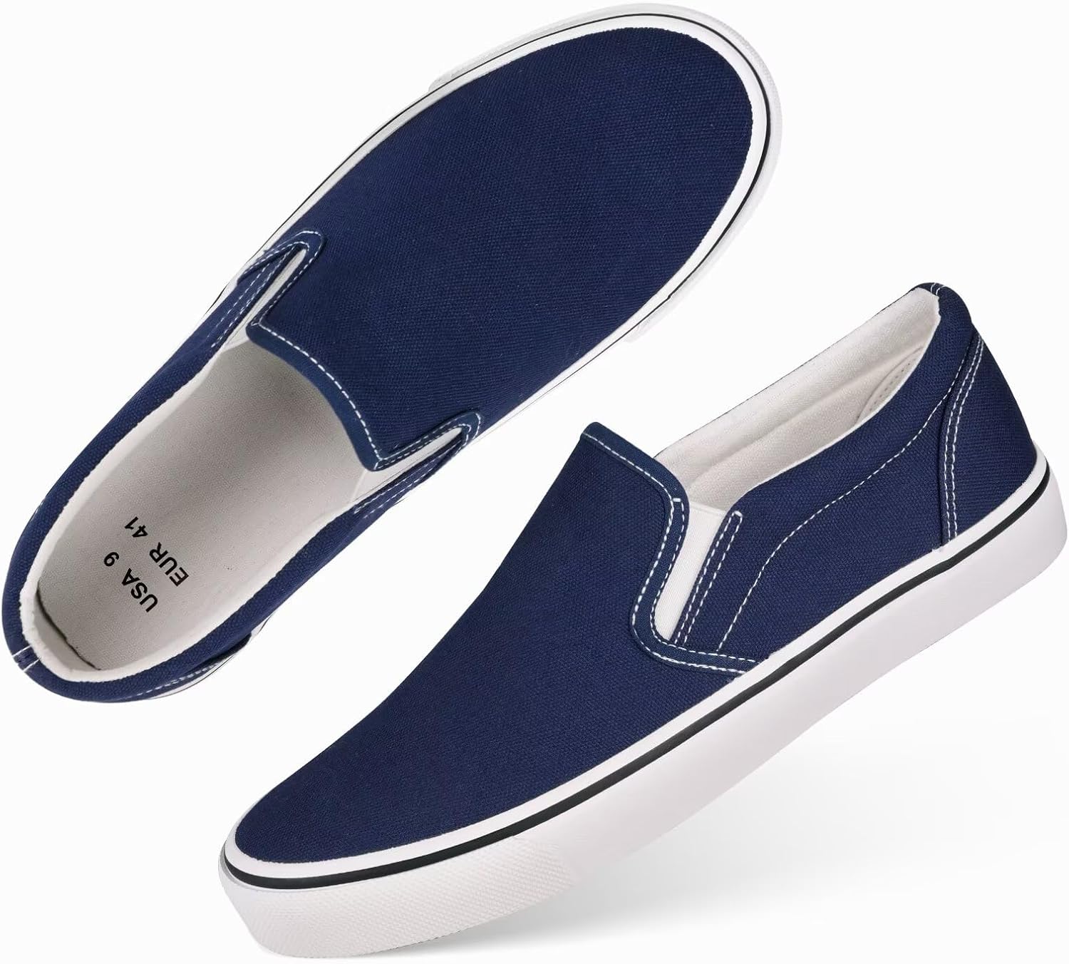 Mens Classic Slip on Canvas Shoes Casual Loafers Fashion Sneakers - Image 4