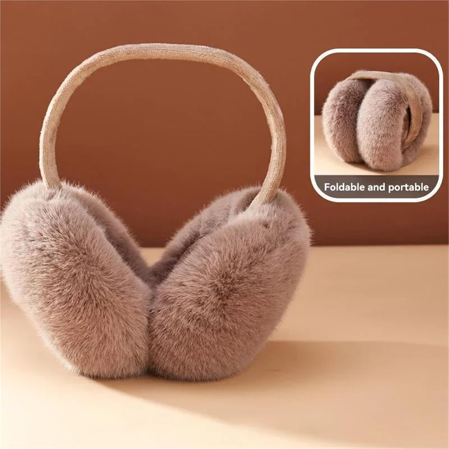 Earmuffs 2 PCS Solid Soft Plush Ear Keep Warmer Winter Earmuffs Fashion Outdoor Earflap