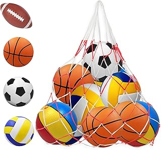 Tucnoeu Ball Net for 10 Balls, Ball Bag, Ball Net, Basketball Net Bag, Robust Ball Net for Football, Volleyball, Handball,...