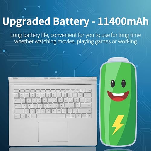 Miniatura 7 de Diyeeni Teclado para Surface Book, teclado portátil de repuesto para Microsoft Book Base 1704 1705 1785, teclado multifuncional de tecla completa,