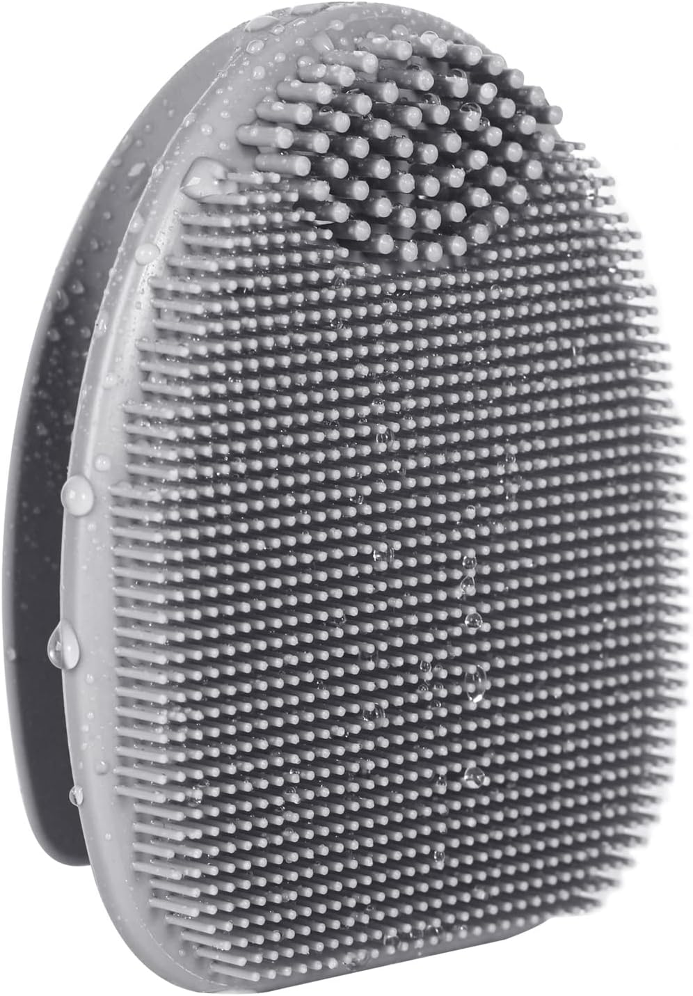Soft Silicone Face Scrubber,Facial Cleansing Brush,Facial Exfoliation Scrub for Massage Pore Cleansing Blackhead Removing Deep Scrubbing for All Kinds of Skins (1P-Gray)