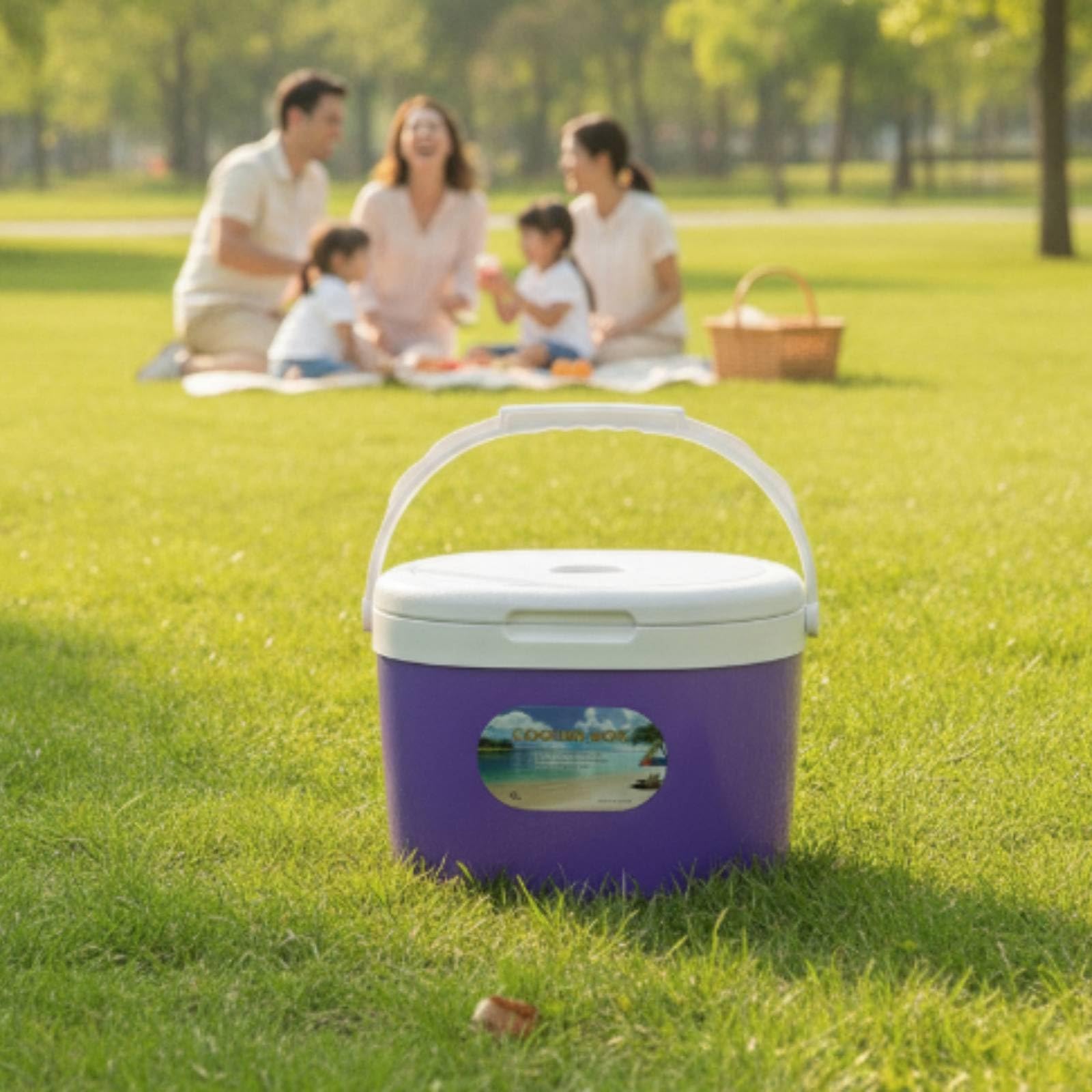 F Fityle Portátil Aislado con Placas Refrigerantes y Bolsas Hielo para con Asa Resistente y Tapa Abatible
