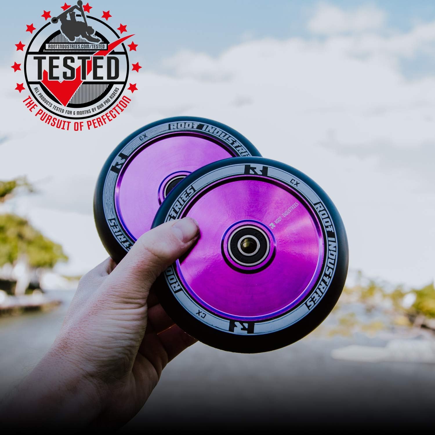 Root Industries - AIR Wheels 110mm – 120mm Pro Scooter Pair – Fits Most Setups – 24mm x 110mm–120mm – Bearings Installed – 90 Day Warranty