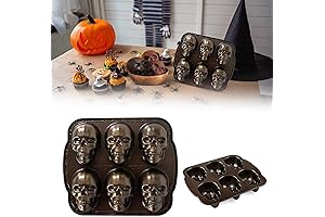 Non-Stick Aluminum 3D Skull Pan: Bake Your Halloween Nightmares!