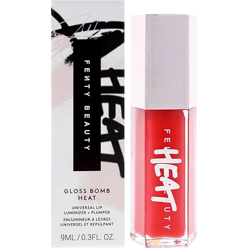Gloss Bomb Heat Universal Lip Luminizer Plus Plumper - 01 Hot Cherry by Fenty Beauty for Women - 0.3 oz Lip Gloss