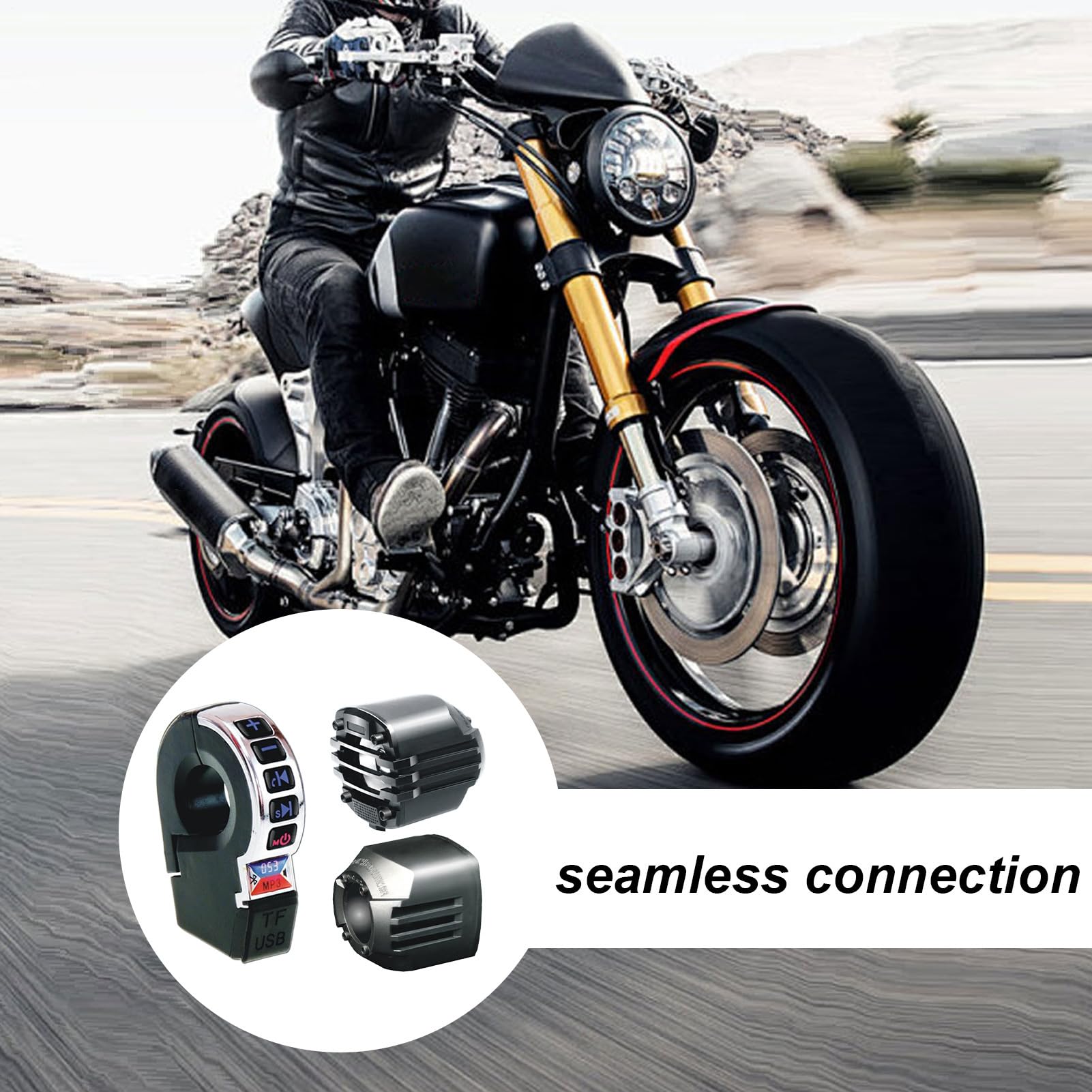 Altoparlanti per Moto Amplificatore Wireless Con Ricarica Telefono | Barra Audio Motocicletta Impermeabile Adatto Per Bicicletta, Scooter, Auto, Biking, Ciclismo, Uso Automobilistico E Adulti