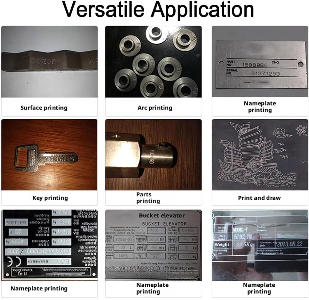 Electric Marking Machine,500W Industrial Nameplate Metal Engraver with Adjustable Depth,17 x 10cm Marking Range,Sign Engraving Machines,for Nameplate and Serial Number Tags