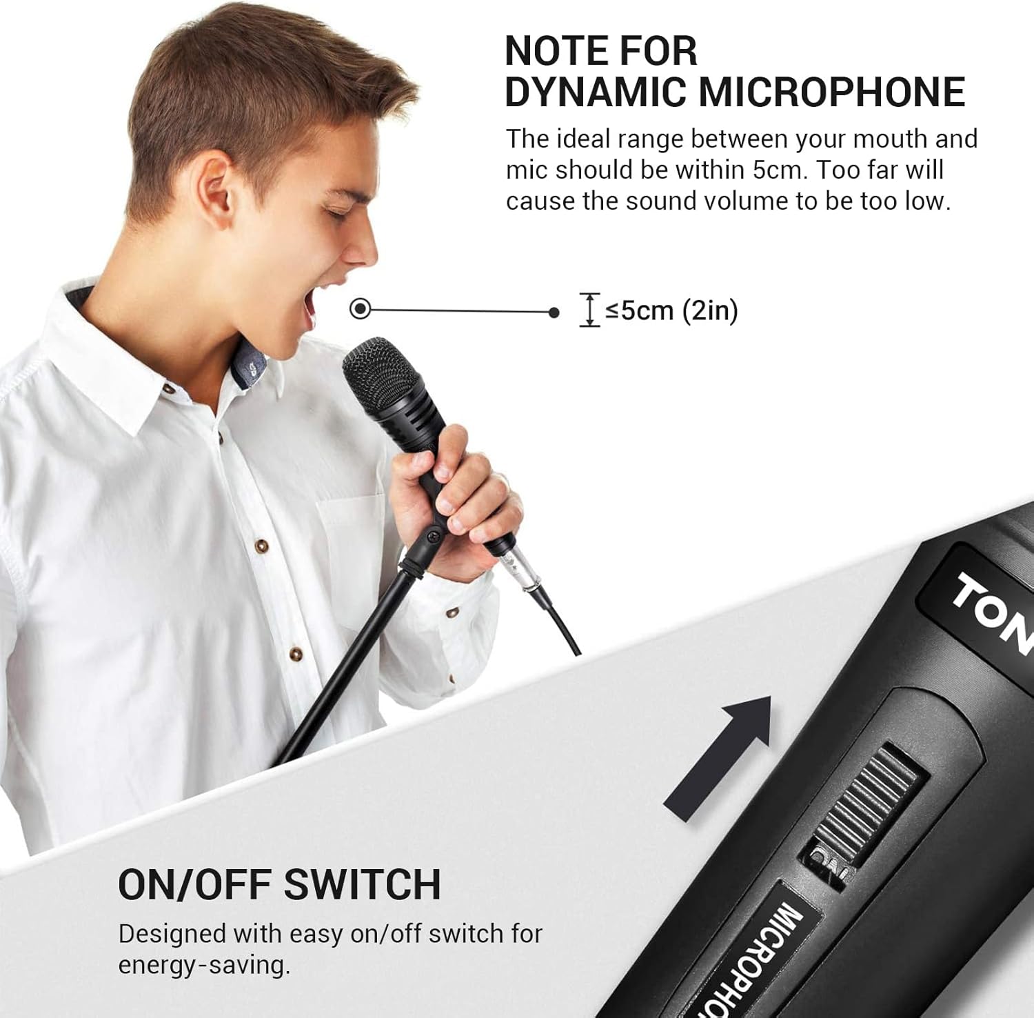 TONOR Dynamic Karaoke Microphone for Singing with 4.5m XLR Cable, Metal Handheld Mic Compatible with Karaoke Machine/Speaker/Amp/Mixer for Karaoke Singing, Speech, Wedding, Stage and Outdoor Activity - Image 5