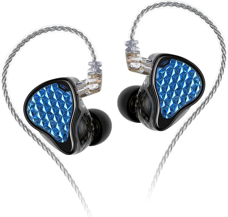 ZAS Pro 7BA+1DD IEM - HiFi in-Ear Monitor for Musicians | Hybrid driver, 3.5mm wired, noise isolation, detachable cable, clear in all frequency, for stage/studio/audiophile