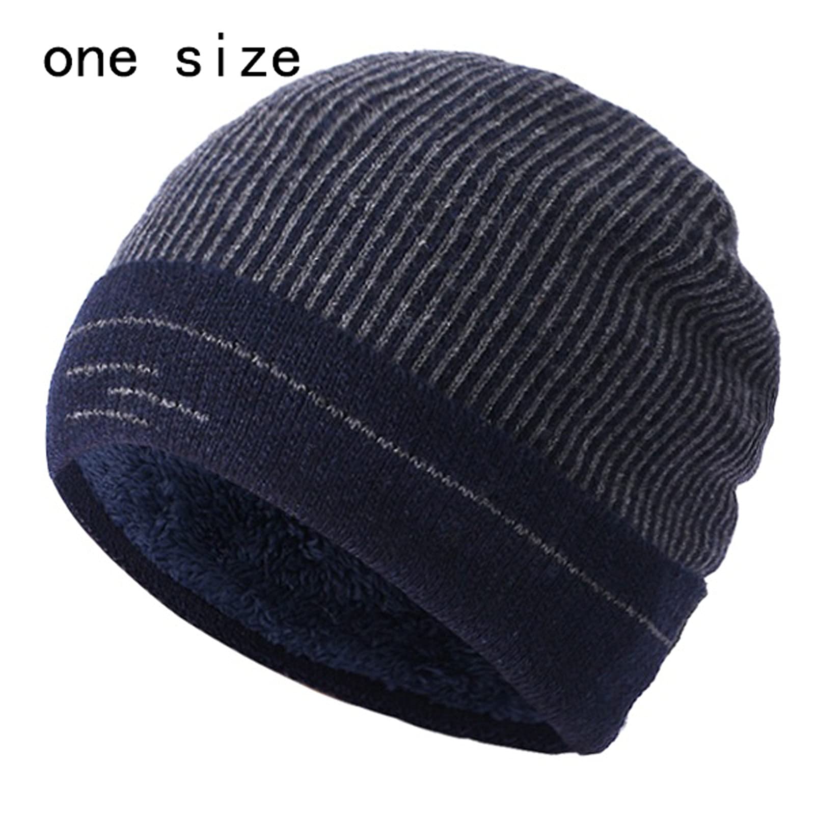 XIANGFADDM Kapelusz Moda Męskie Czapki Dzianiny Kapelusz Winter Czapka Dla Mężczyzn Kobiety Bonnet Ciepła Wełna Męska Czapka Czapka Ciepłe Kapelusze Męskie (Color : Blue)
