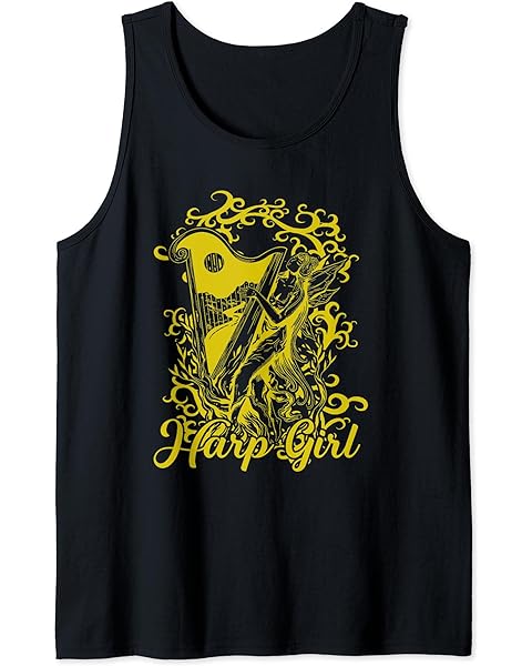 Harp Girl Mystical Women Harpist Tank Top