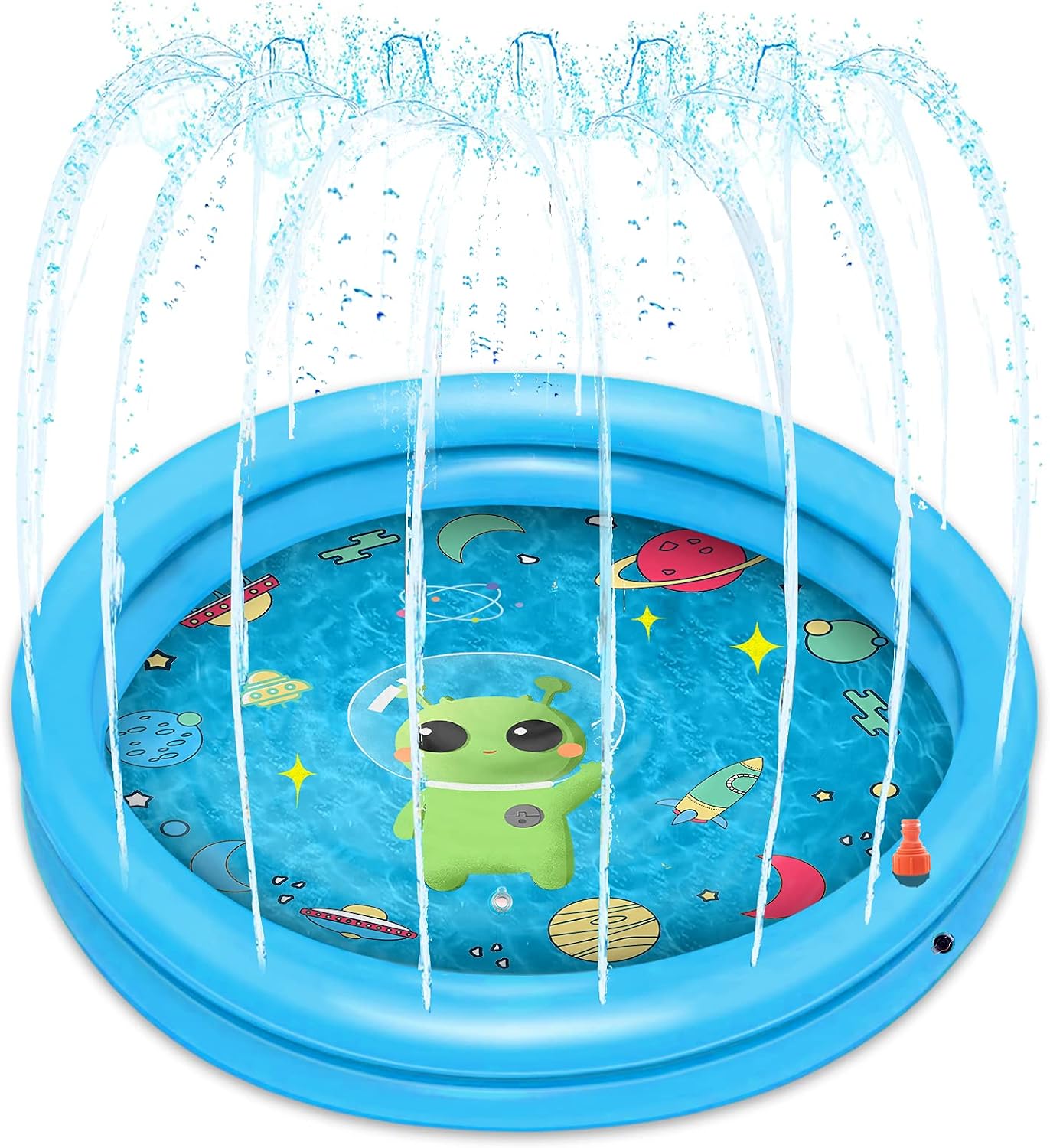 Mrunmh Sprinkler for Kids, Splash Pad, Splash Play Mat 68'' Inflatable Baby Sprinkler Pool Pad Wading Pool for Fun, Water Toys for 6-12 Year Old Children Boys Girls
