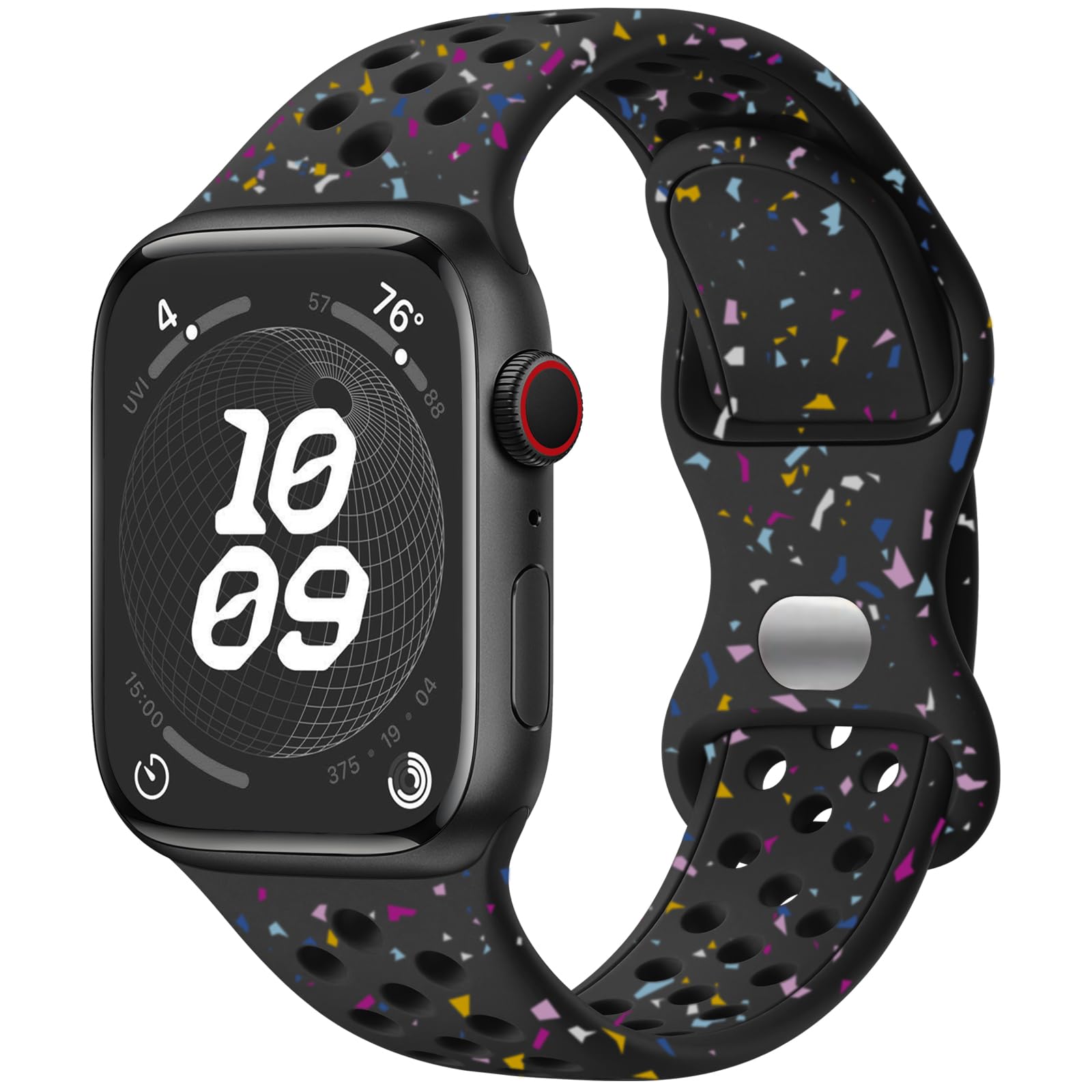 Lenrao - Pulsera deportiva compatible con Apple Watch 44 mm, 45 mm, 42 mm, 49 mm, 38 mm, 40 mm, 41 mm para hombre y mujer, correa suave y respetuosa con el medio ambiente compatible con Apple Watch