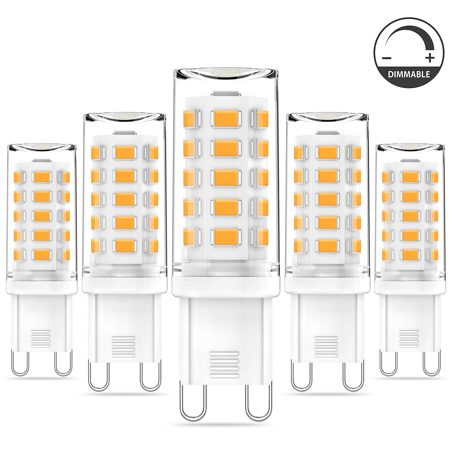 KLG E11 Dimmable LED Light Bulb 6W, 60W 50W 40W E11 Halogen Bulb Equivalent Warm White 3000K AC120V for Ceiling Fan, Chandelier Lighting,Pack of 5