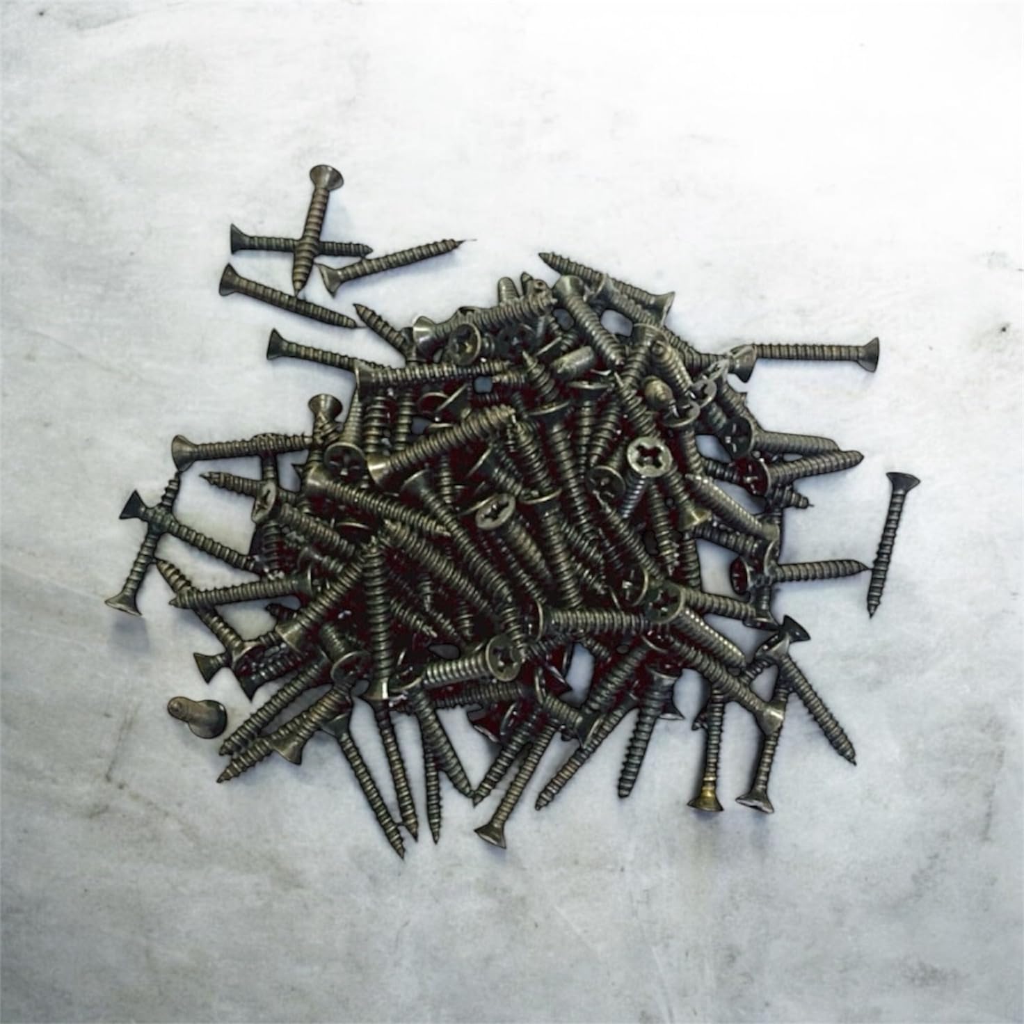 "BRASK" Brass Self Tapping Screws | CSK (Countersunk) Phillips Drive | Screws for hardware, electrical, marine, plumbing and industrial applications (50, Antique Brass, 19 mm x 4 mm (3/4 inch)) - Image 5 thumbnail