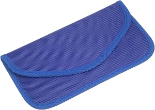 Faraday Bag, RFID Signal Blocking Pouch Wallet 7.87 Inch Anti-Tracking Anti-Theft Anti-Spying for Phone and Key Fob, Blue