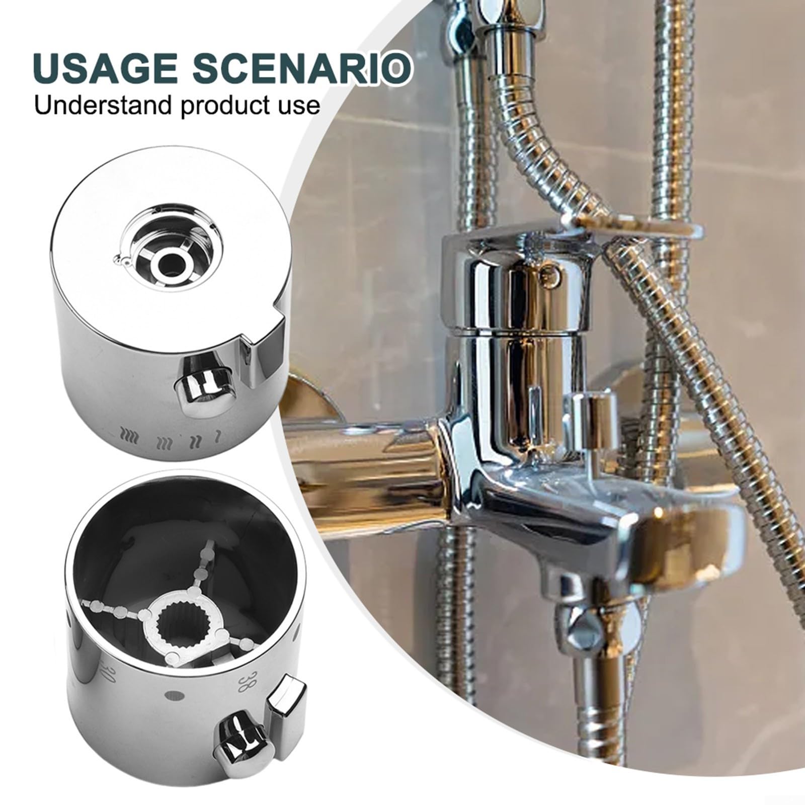 2 Pezzi Maniglie Rubinetto in Plastica per Doccia e Vasca Rubinetto Maniglie Caldo e Freddo Sostituzione Rubinetti Maniglie Cucina e Bagno Accessori