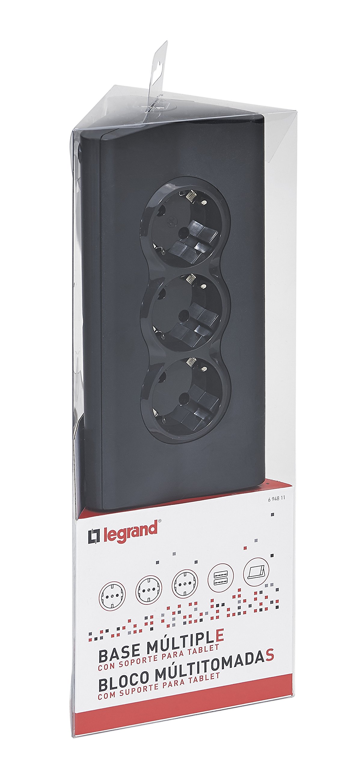 Legrand 694810 Bloc multiprise, Noir
